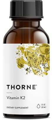 THORNE - Vitamin K2 - Concentrated Vitamin K2 (as MK-4) Liquid Supplement - Supports Bone, Heart & and Blood Vessel Health* - Third-Party Certified - Gluten, Dairy & Soy-Free - 1 Fl Oz