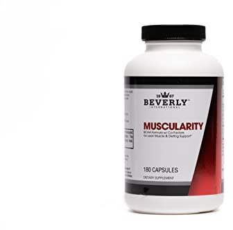 Beverly International Muscularity Specialty BCAA Formula, 180 Capsules. Branched Chain Amino Acids + Chromium Picolinate, B6-B12. Improves Energy Metabolism - Muscle Recovery - Muscle Guard.