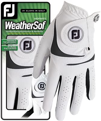 Footjoy Weathersof Guanto da golf, Donna, Bianco, S
