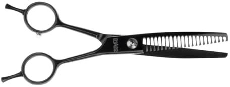 EHASO hochwertige Revolution Hundeschere Modellierschere 22er Z.17 cm Black, Titanium