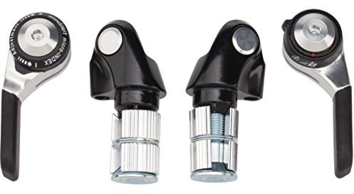 microSHIFT | Bar End Shifter Set | 9-Speed Road | Double/Triple | Shimano Compatible | Silver