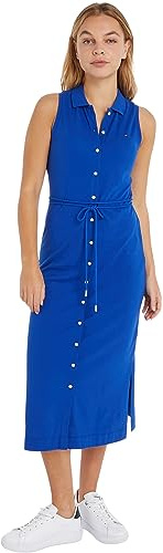 Tommy Hilfiger SLM Collr Dtail Midi Polo DRS NS Ww0ww37838 Vestidos de Corte Ajustado y Acampanados Mujer