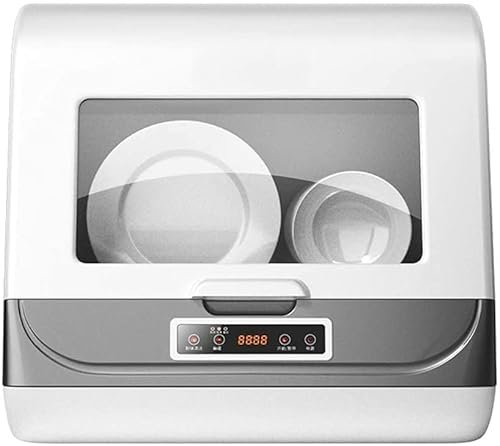 Mini lavastoviglie Slimline lavastoviglie casa desktop lavastoviglie asciugatura ad aria calda lavastoviglie intelligente lavatrice lavastoviglie portatile (colore: bianco, dimensioni: 45 x 40 x 44