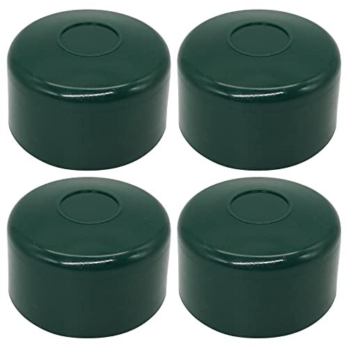 SKIR'CO (4 piezas) Tapas de postes de valla, tapas redondas de plástico verde de 51 mm para postes de valla redondos, cubiertas de postes de valla, verde musgo RAL 6005