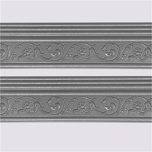 Decoración de borde de pared, borde de papel de pared autoadhesivo, fondos de pantalla en relieve 3D línea de cintura zócalo de la sala de estar bordes de papel tapiz autoadhesivos (69 cm x 8 cm) (Col