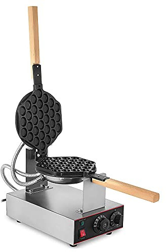 Máquina para Hacer Gofres De Burbujas Comerciales De 1400 W, Máquina para Hacer Conos De Gofres Simples/Dobles, Planchas para Gofres con Tablero De Revestimiento Antiadherente De 3 Capas, CE/Fcc (Ind