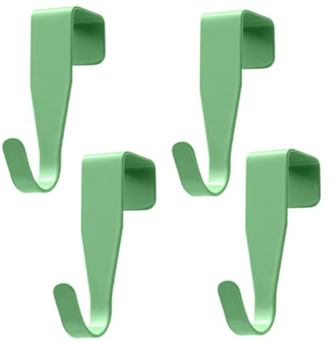 WeddHuis 4 ganchos de puerta, Gancho de puerta para colgar, Percha de puerta, Gancho para colgar, Suspensión estable, Sin necesidad de taladrar, Adecuado para puertas estándar (verde)