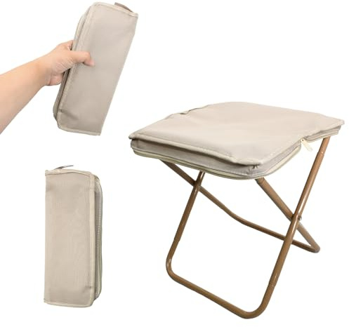 Godneei Tabouret de Camping, Chaise de Peche, Chaise Pliante Portable, Tabouret Jardin avec Sac de Transport à Fermeture éclair, Siege Pliant, pour Voyage Plage Randonnée Jardin Pêche Barbecue