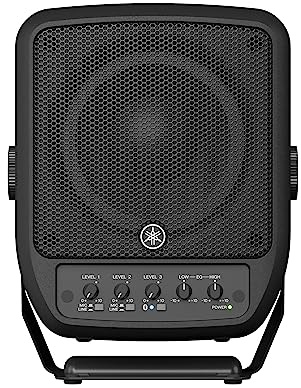 YAMAHA STAGEPAS 100BTR mkII Système de Sonorisation Portable – Amplification Classe D 100 W, Haut-parleur Coaxial avec compression, Mixage 3 Canaux, Bluetooth Multipoint, USB-C, Batterie Incluse– Noir
