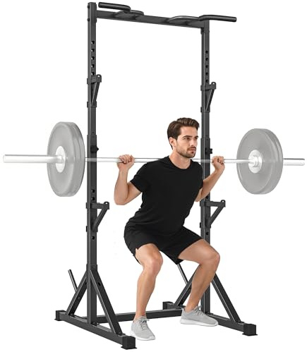 SPORTNOW Hantelställ, 2 nivåer, hantelskivställ, kan belastas upp till 200 kg | Tillverkad av stål, skivhantelställ, Squat Rack, skivstångsställ, för styrketräning