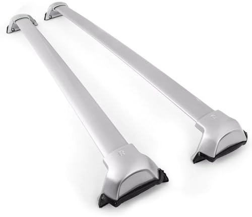 tvärbalkar för takräcke 2 Stycken Takräckesstänger För CRV 17-22 Sidoskenor Lastbagage Kajak Tak Aluminium bilbagagehållare(Silver)