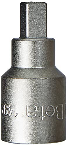 BETA - Chiave Quadra per Tappo Coppa Olio 1/2” Q8 8 mm, Chiave per Scarico Olio Auto e Manutenzione Motore, Inserto Quadrato Professionale in Metallo per Officina e Autoriparazione, 1494E