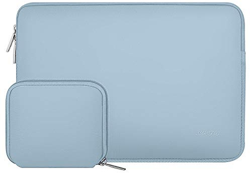 MOSISO Laptop Case 13.3 inch, 13-13.3 inch Laptop Sleeve Bag Compatible with MacBook Air/Pro 13/Pro 14 M5 M4 M3 M2 M1, HP Dell ASUS Lenovo, Neoprene Computer Sleeve Bag with Small Case, Airy Blue