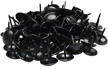 sourcing map 100Stk Haus Metall Runde Kappe Polsternagel Push Stift Möbel Nagel Schwarz 11 x 13mm de