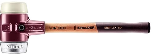 Simplex Schonhammer, Nylon / Weichmetall; mit Tempergussgehäuse und hochwertigem Holzstiel | D=80 mm | 3089.080