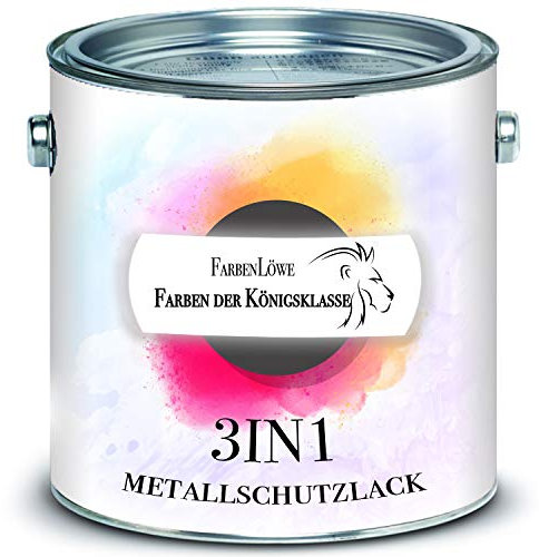 pintura para metal exterior de última generación 3 en 1 pintura para metal 3 en 1 acabado, imprimación y antioxidante - SELECCIÓN DE COLOR - (10 L, Negro RAL 9005) FARBENLÖWE