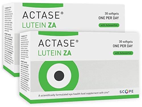 Actase ZA - Double Pack - Scientifically Formulated Lutein and Zeaxanthin Eye Care Supplement with Added Vitamins to Maintain Healthy Vision - 2x30 Softgels