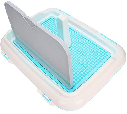 KIMISS Inodoro para Perros en Interiores, Orinal para Gatos Valla Inodoro para Cachorros Hundeklo Hundetoilette Valptoalett Interior Entrenamiento para Cachorros Bandeja para Orinal para (Azul)