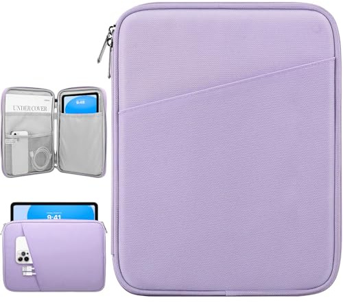 Dadanism 9-11 Pouces Tablette Housse Pochette pour iPad (A16) 11, iPad Air 11 M4/M3, iPad Pro 11 M5/M4, iPad 10é Gén/Air 5/4, iPad 9/8/7é Gén 10,2, Galaxy Tab A11+/A9+ 11, Tab M11 11, Gris Violet