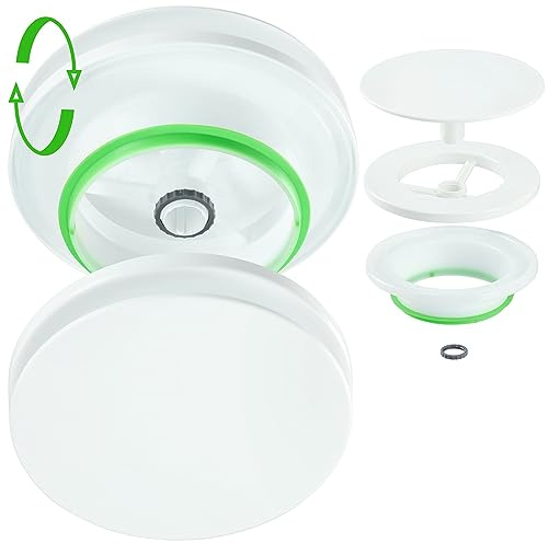 gospo Anemostat, tallriksventil av högkvalitativ plast, Ø 125 mm, ventilationsventil, rund takventil i universella färger, ventilationskanal (vit) ..