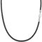 Viwind Lederkette Geflochten Kunstleder Halskette Edelstahl Verschluss 3mm breit Damen Herren Kette für Anhänger charm 45-60cm wählbar DIY Lederschnur (60cm, Schwarz)