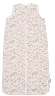 Jollein Baby Musselin Sommerschlafsack, Animals, Olive Green, 90 cm