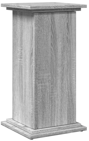 vidaXL Espositore con Portaoggetti Grigio Sonoma 31x30x60cm Truciolato, espositore a Colonna, vetrina, Mobile espositivo, piedistallo espositivo