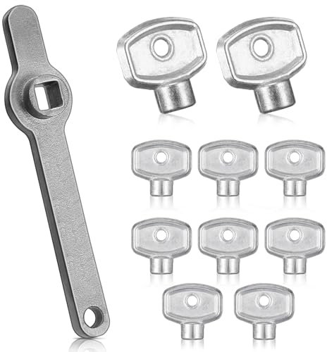 Namalu 11 Heizkörper Entlüftungsschlüssel Entlüftungsgriff Heizung Entlüftungsschlüssel Heizungsschlüssel zum Heizung Entlüften Edelstahl Vierkantschlüssel 5 mm Universal für alle Heizkörper