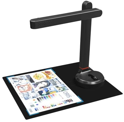 Dokumentskanner, Bokskanner T101 automatisk dokumentskanner, max A4 A3-storlek med smart OCR Led bordslampa for hemmakontor för Lärarens klassrumskontor(T101)