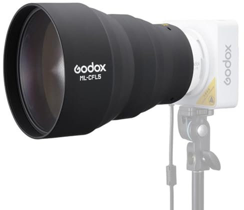 Godox ML-CFL5 Accesorio Fresnel de Silicona Plegable, Modificador de Luz Ajustable para Reflectores de Lente ML-L15 & ML-L36 de Godox ML100BI ML100R, Mejorando la Intensidad y Cobertura del Haz