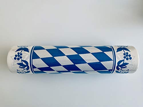 Duni Tête-à-Tête-Tischläufer aus Dunicel alle 120 cm perforiert, Motiv Bayerische Raute, 40 x 2400 cm