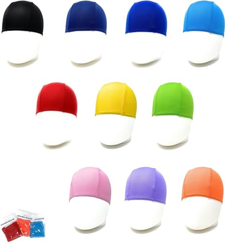 50 Gorros de natación de poliéster Slim FIT Profesional - Descuentos por CANTIDAD - Gorro de Piscina Unisex - Cantidad Paquetes de 50-500 Piezas