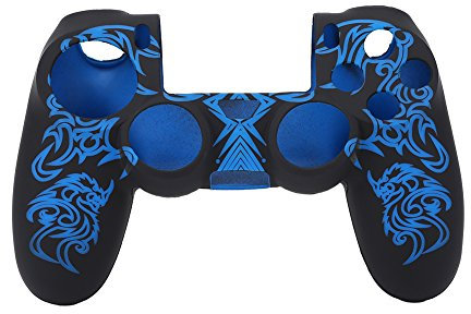 Joyzan PS4 Controller Hülle, Silikonkautschuk Softcover Hülle rutschfeste Griffschutzhülle Kabellose Gamepad Für Silikon Schweißfest rutschfest Spielzubehör Wireless Anti Rutsche Schutzhülle