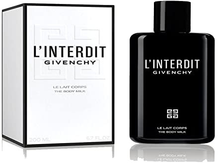 Fragancia de la marca Givenchy, body milk, L'Interdit The Body Milk 200 mililitros