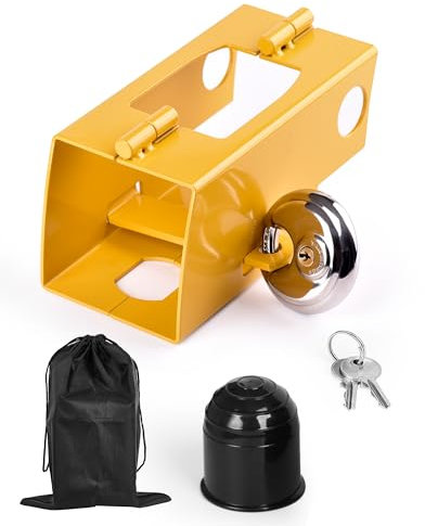 A aBlumen Anti Vol Remorque Cadenas Remorque Attelée et non Attelée Antivol Caravane Attelage Verrouillage Remorque Voiture