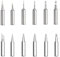 12 PCS Soldering Iron Tips, Soldering Tips, 900m Replacement Solder Iron Tips, Lead-Free Copper Solder Iron Tip, Soldering Iron Tips Kit for Hakko, Radio Shack, Tenma, Atten, Quick, Aoyue