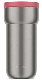Mepal, Taza Aislante, 4 Horas Caliente y 8 Horas Fría, Taza Termica para Llevar, Adecuada como Taza de té y Taza de Café, Se Adapta a Todos los Portavasos, 375 ml, Vivid mauve