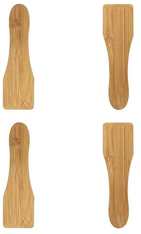 Bamboo Raclette Spatula for Non-stick Pans (4pcs)