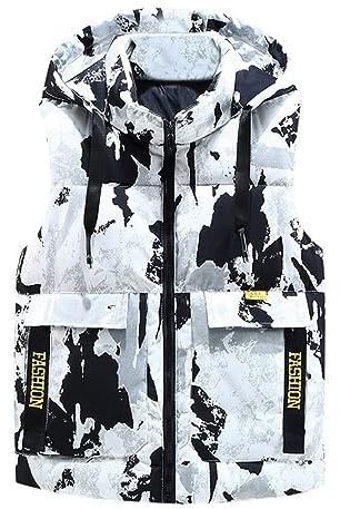 giubbotto smanicato uomo, Gilet in Piumino Mimetico per Uomo Stile Sportivo e Casual, Giacca Militare Uomo Smanicato da Lavoro, Gilet Imbottito Uomo con Cappuccio, Taglie Forti, Comfort e Funzionalità