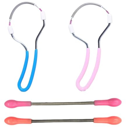 4 Pieces Of Metal Face Hair Remover, Spring Hair Remover, Portable Lip Hair Remover, And Beauty Tools For Girls.