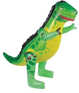 Henbrandt 1 x Inflatable T-Rex 43cm Small Blow Up Tyrannosaurus Rex Dinosaur Party Decorations Dino Decorations Inflatable Toys Pool Party Photo Booth Props Fancy Dress Accessory