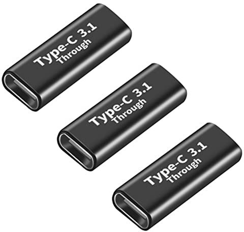SELIACR Adattatore USB C Femmina a Femmina (3 Pezzi) - 10Gbps, USB 3.1 OTG, Cavo di Prolunga per Collegamento 2 Cavi Dati USB C - Compatibile con Dispositivi Tipo C