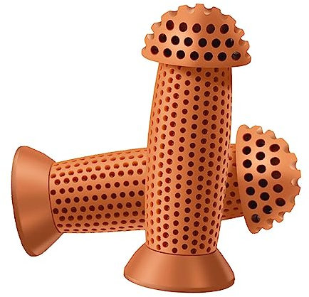 2X Kinderfahrrad-Lenkergriffe Ersatz, stoßfeste Fahrradgriffe, rutschfeste Fahrradgriffe, BRAUN