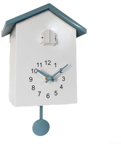 ZYNCUE 1 reloj de cuco estilo chalet, reloj de pared de diseño moderno, decoración del hogar, accesorios de oficina, decoración de dormitorio, sala de estar elegante ( + gris)