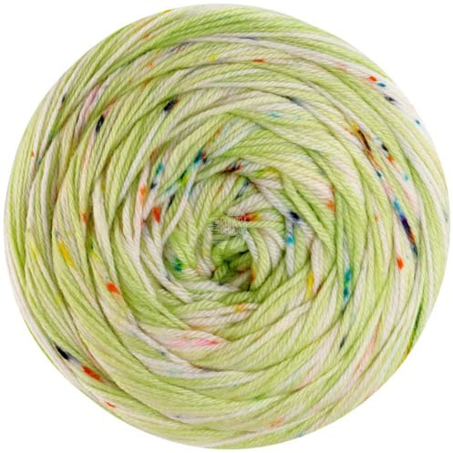 LANA GROSSA Meilenweit FB7044 Lot de 100 spots | Classiques des chaussettes imprimés et lavables en machine | Fil à tricoter à la main en 80 % laine vierge (mérinos) et 20 % polyamide | 100 g de laine