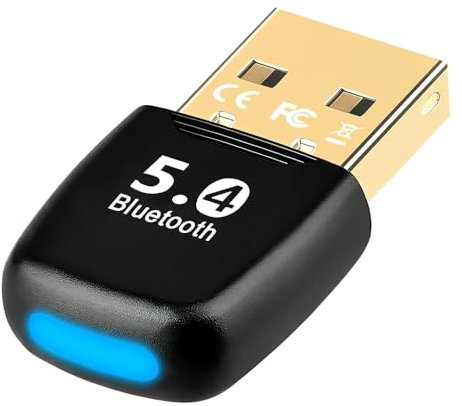 SMCEHEYA Adaptador Bluetooth para PC, USB 5.4, Bluetooth Dongle adecuado para Win8.1, Win10, Win11, Bluetooth 5.4, transmisor USB, receptor para PC, receptor Bluetooth, conectar auriculares, teclado y