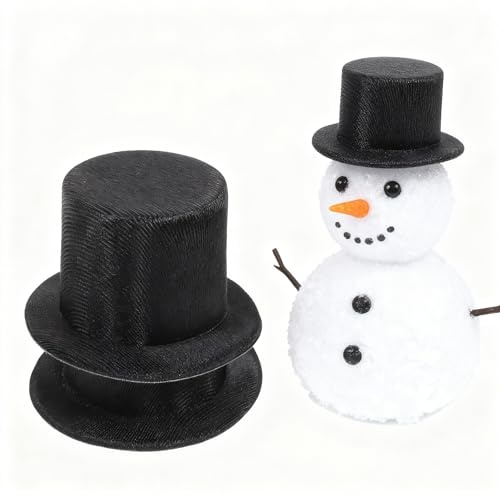 Garneck 2 Mini Cappelli Cilindri Per Bambole Cappelli Decorativi Neri Per Pupazzo Di Neve Progetti Artigianali E Idee Creative Fai Da Te Ideali Per Feste Di Natale E Festività