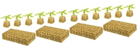 POPETPOP 4 Set Pianta Blocco Del Suolo Di Propagazione Delle Piante Radicamento Coltivazione Delle Piante Cubi Per La Propagazione Delle Piante Blocco Di Terreno 100 Pezzi * 4