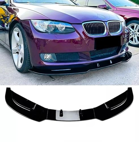 For Auto Perfectionists UK Front Splitter Spoiler Lip Compatible With BMW 3 Series E92 E93 NON M Sport 2004-12 ABS Gloss Black