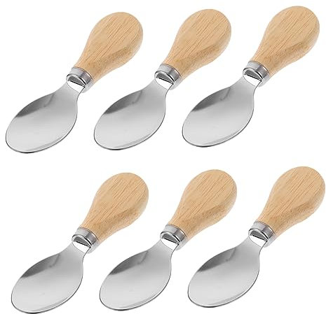 UTHCLO 6pcs Short Handle Stainless Steel Spoons Charcuterie Utensils Serving Spoon